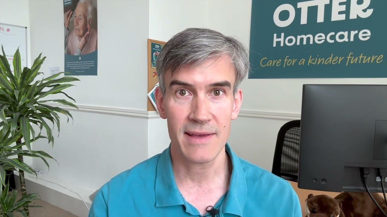 Jamie, founder of Otter Homecare, speaking to camera