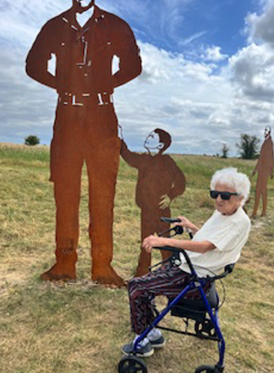 A client at the hilltop by the White Horse